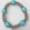 Turquoise Bracelet，14mm, Length Approx:7.1-inch, Sold by Strand