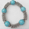 Turquoise Bracelet，14mm, Length Approx:7.1-inch, Sold by Strand