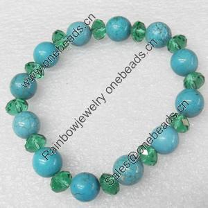 Turquoise Bracelet，10mm, Length Approx:7.1-inch, Sold by Strand