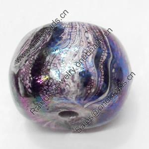 Acrylic Beads Plated AB, Rondelle, 19x14mm, Sold by Bag