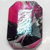 Acrylic Beads Plated AB, Polygon, 21x29mm, Sold by Bag