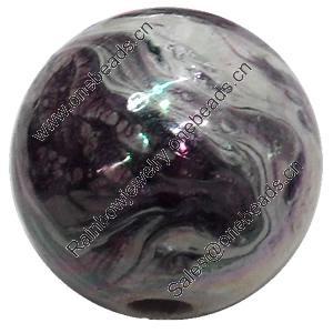Acrylic Beads Plated AB, Round, 12mm, Sold by Bag