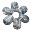 Acrylic Beads Plated AB, 40x44mm, Sold by Bag