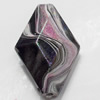 Acrylic Beads Plated AB, 19x27mm, Sold by Bag