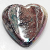 Acrylic Beads Plated AB, Heart, 30x28mm, Sold by Bag