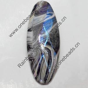 Acrylic Beads Plated AB, 15x39mm, Sold by Bag