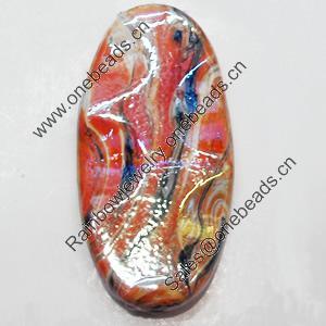Acrylic Beads Plated AB, 19x39mm, Sold by Bag