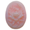 Cameos Resin Beads, No-Hole Jewelry findings, Flat Oval 12x16mm, Sold by Bag