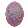 Cameos Resin Beads, No-Hole Jewelry findings, Flat Oval 13x17mm, Sold by Bag