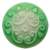 Cameos Resin Beads, No-Hole Jewelry findings, Flat Round 24mm, Sold by Bag