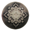 Cameos Resin Beads, No-Hole Jewelry findings, Flat Round 25mm, Sold by Bag