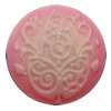 Cameos Resin Beads, No-Hole Jewelry findings, Flat Round 25mm, Sold by Bag