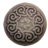 Cameos Resin Beads, No-Hole Jewelry findings, Flat Round 34mm, Sold by Bag