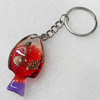 Resin Key Chain，Mix Colour, Length Approx 8.7cm, Sold by PC