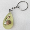 Resin Key Chain，Mix Colour, Length Approx 8.7cm, Sold by PC