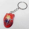 Resin Key Chain，Mix Colour, Length Approx 8.7cm, Sold by PC