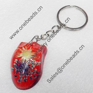 Resin Key Chain，Mix Colour, Length Approx 8.7cm, Sold by PC