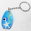 Resin Key Chain，Mix Colour, Length Approx 8.7cm, Sold by PC