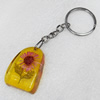 Resin Key Chain，Mix Colour, Length Approx 8.7cm, Sold by PC