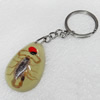 Resin Key Chain，Mix Colour, Length Approx 8.7cm, Sold by PC