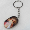 Resin Key Chain，Mix Colour, Length Approx 8.7cm, Sold by PC