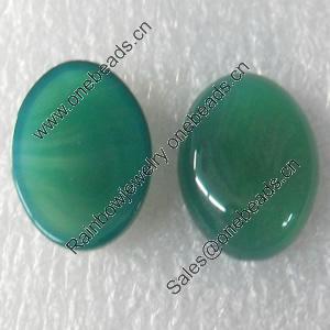 Agate Cabochons，Oval, 15x20mm, Sold by PC