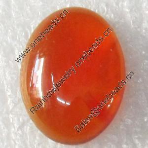 Agate Cabochons，Oval, 14x28mm, Sold by PC