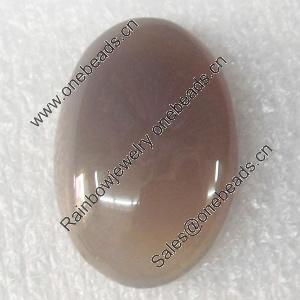 Agate Cabochons，Oval, 13x18mm, Sold by PC