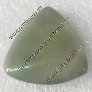 Agate Cabochons，Triangle, 24x23mm, Sold by PC