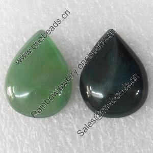 Agate Cabochons，Teardrop, 15x26mm, Sold by PC