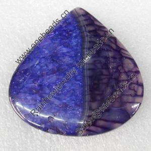 Agate Cabochons，Teardrop, 52x54mm, Sold by PC