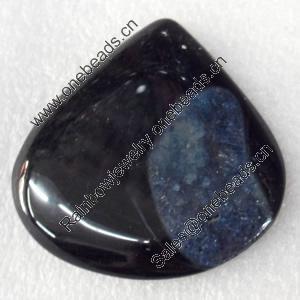 Agate Cabochons，Teardrop, 52x54mm, Sold by PC