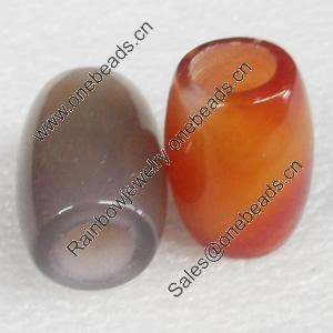 European Style Agate Beads, Drum, 27x18mm Hole:9mm, Sold by PC