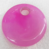 Agate Pendant，Flat Round, 45mm, Sold by PC