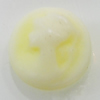 Cameos Resin Beads, No-Hole Jewelry findings, Flat Round 10mm, Sold by Bag