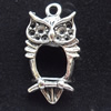 Pendant, Zinc Alloy Jewelry Findings Lead-free, Die Eule, 12x22mm, Sold by Bag
