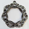 Zinc Alloy Cabochon Settings, Outside diameter:56x61mm, Interior diameter:35x37mm,Sold by Bag