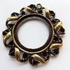 Zinc Alloy Cabochon Settings, Outside diameter:49x51mm, Interior diameter:31mm,Sold by Bag