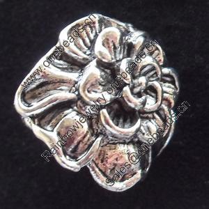 Pendant, Zinc Alloy Jewelry Findings Lead-free, Flower, 16x17mm, Sold by Bag