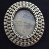 Zinc Alloy Cabochon Settings, Outside diameter:24x29mm, Interior diameter:13x18mm,Sold by Bag
