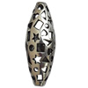 Hollow Bali Beads Zinc Alloy Jewelry Findings, Lead-free, Oval, 11x26mm, Hole:2mm, Sold by Bag 