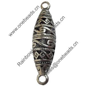 Hollow Bali Connector Zinc Alloy Jewelry Findings, Lead-free, 13x47mm, Sold by Bag 