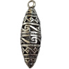 Hollow Bali Pendant Zinc Alloy Jewelry Findings, Lead-free, 13x43mm, Sold by Bag 