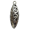 Hollow Bali Pendant Zinc Alloy Jewelry Findings, Lead-free, 11x33mm, Sold by Bag 