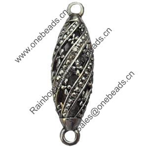 Hollow Bali Connector Zinc Alloy Jewelry Findings, Lead-free, 11x38mm, Sold by Bag 