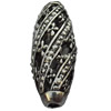 Hollow Bali Beads Zinc Alloy Jewelry Findings, Lead-free, Oval, 13x36mm, Hole:3mm, Sold by Bag 