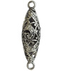 Hollow Bali Connector Zinc Alloy Jewelry Findings, Lead-free, 13x47mm, Sold by Bag 