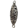 Hollow Bali Connector Zinc Alloy Jewelry Findings, Lead-free, 8x26mm, Sold by Bag 