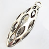 Hollow Bali Pendant Zinc Alloy Jewelry Findings, Lead-free, 13x43mm, Sold by Bag 