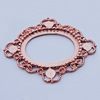 Zinc Alloy Cabochon Settings, Outside diameter:52x60mm, Interior diameter:29x37mm, Sold by Bag 